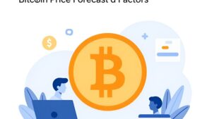 Стилизованный график роста курса Bitcoin с символами рыночных циклов для прогноза от Крипто Пп